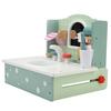 Kids Bathroom Sink Toys with Beauty Accessories Wooden Simulation Educational Toddler Vanity Table