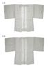 Summer Single Komaro Single Silver [KYOETSU] Haori, Washable, Plain, Clothes, Fabric, Item, Men's (M, Rat)