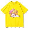 Футболка унисекс с изображением пчелы и щенка, Harajuku, эстетическая мультяшная графика, кавайные футболки, уличная одежда унисекс, повседневные хлопковые футболки, Корея