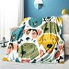 Cute Cartoon Puppy Blanket - Lightweight Flannel Throw for Sofa and Bed ,Digital Printed Blanket with Soft & Worm Flannel Fabric