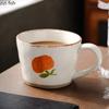 Ceramic Mug Creative Hand-painted Coarse Pottery Coffee Mug Office Afternoon Tea Milk Cup Juice Cup Water Cup Household Goods