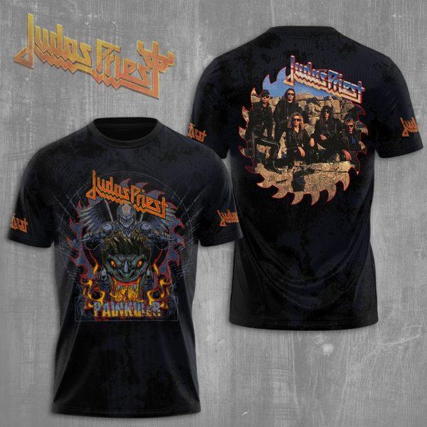 Т-shirt Хэви-метал Рок-группа Judas Priest 3D-печать Т-shirt Мужчины Женщины Модные Т-shirts Детские Топы с коротким рукавом Футболки Мужская Одежда