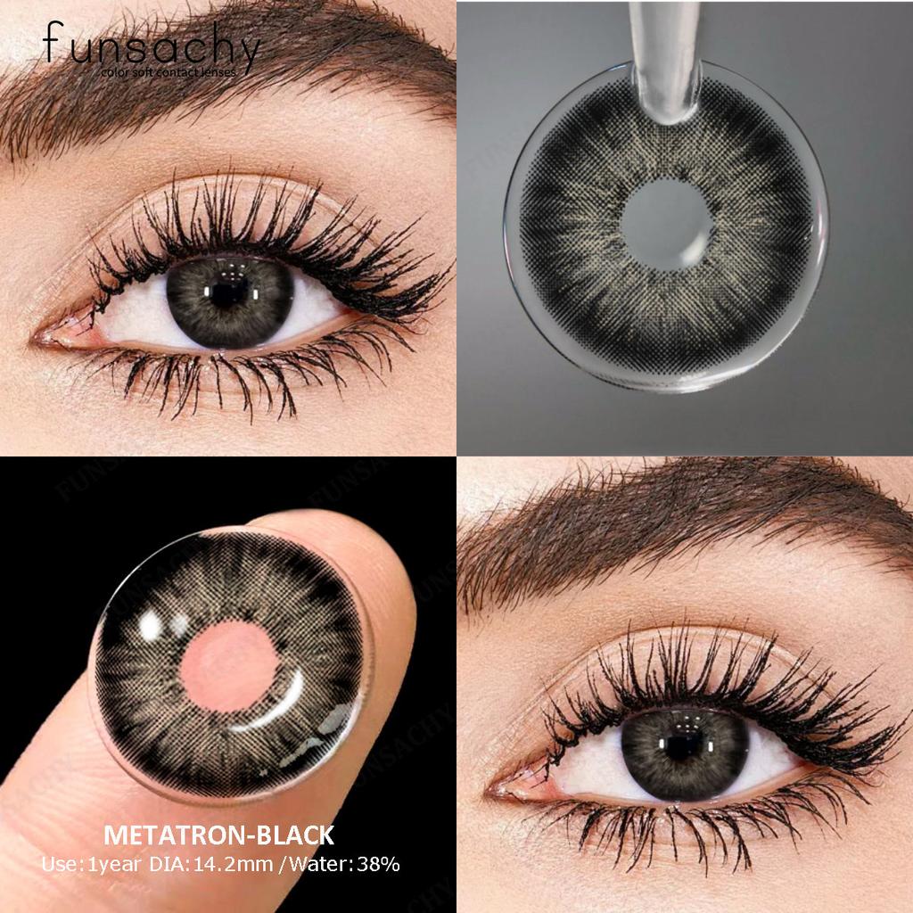 Контактные линзы FUNSACHY 1Pair, натуральные цветные линзы для глаз, цветные контактные линзы для глаз, косметические мягкие линзы для глаз, для учащихся ...