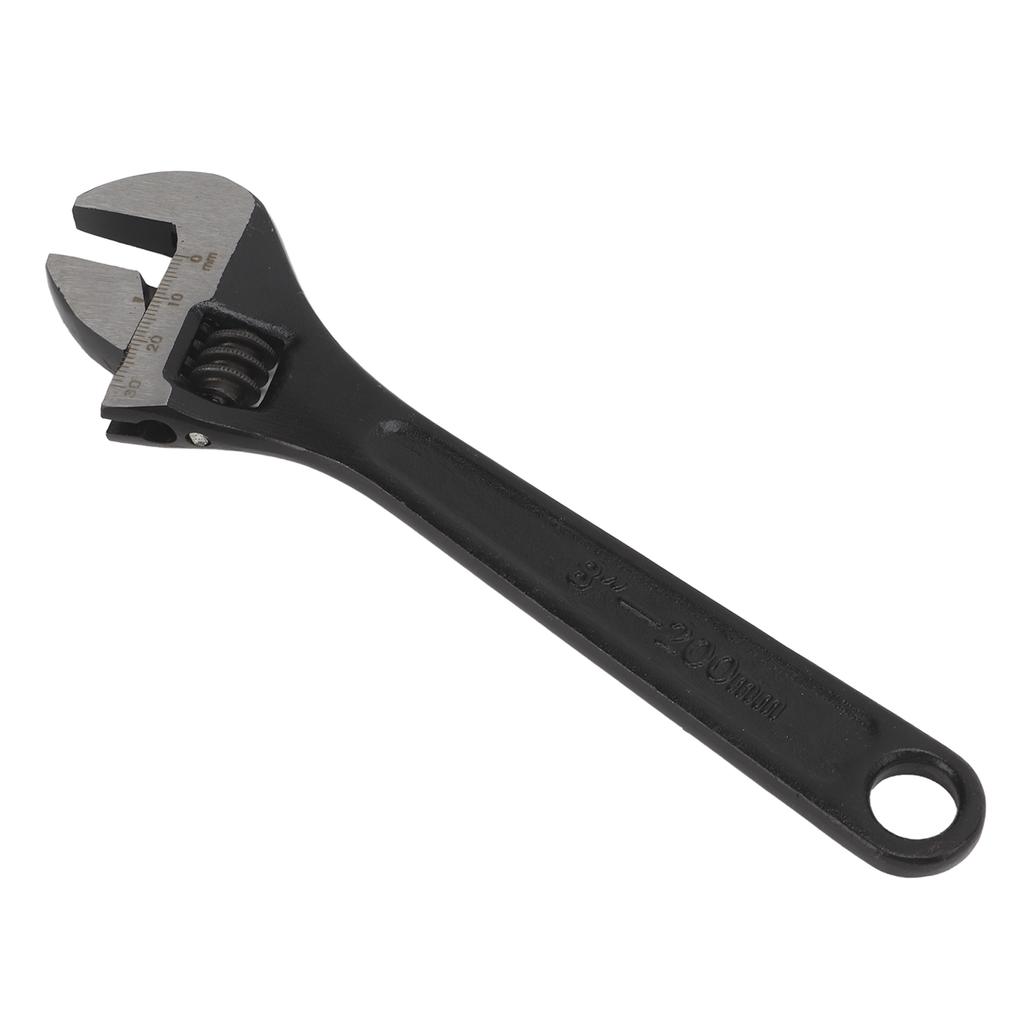 Jaw Adjustable Wrench 45 Steel Larger Knurl Hanging Hole for Professional Home Industrial8in205mm