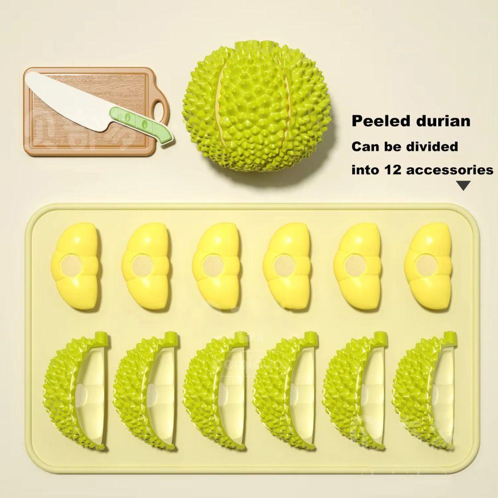 Interactive Durian Pretend Play Set Cutable Fruit Cutting Toys  Play Food Set