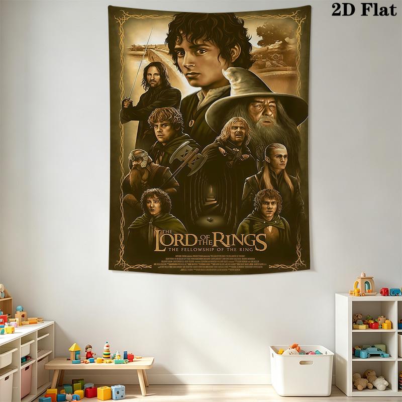Hobbit Desolation Smaug Tapestry Background Cloth Fashion Print Wall Decoration Work Of Art Wall Covering Decoration