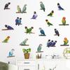 Wall Sticker Moisture-proof Removable PVC Parrot Painting Wall Decal for Nursery Room