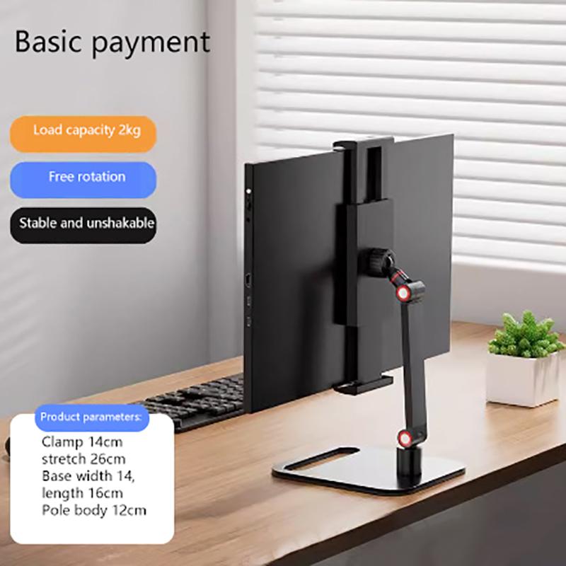 Portable Monitor Desk Holder Metal Stand 16 Inch Universal Expandable Display Base Vesa Mount External Vertical Screen Expansion