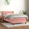 3131122 vidaXL Divan Bed with Mattress Pink 90x200 Cm Velvet