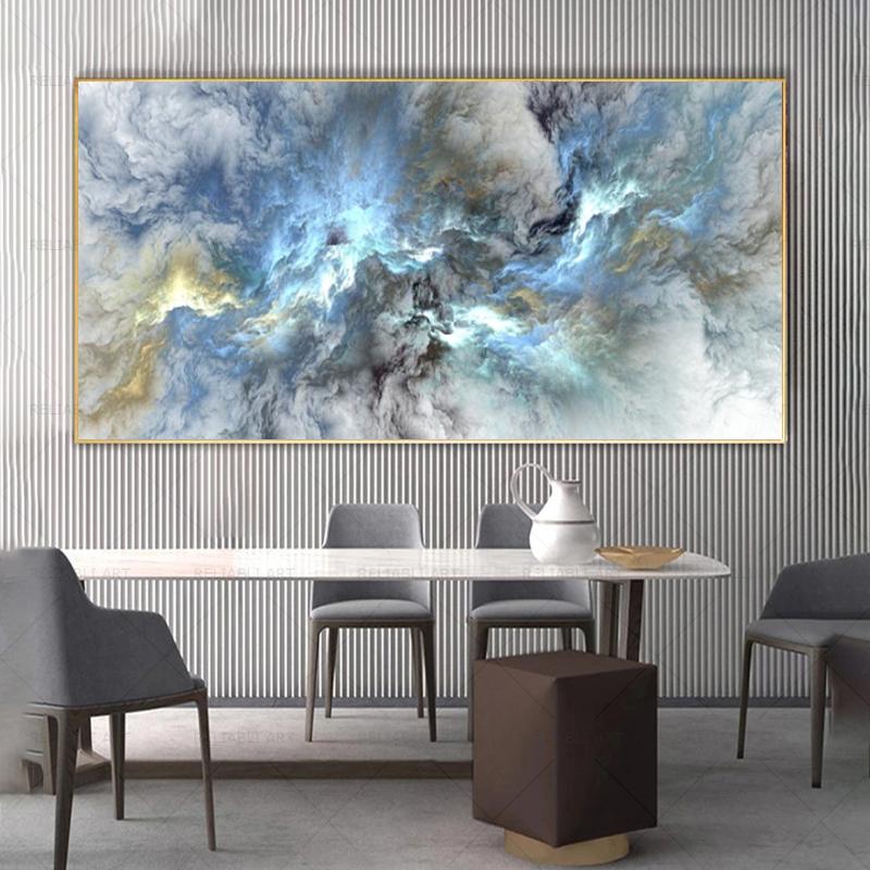 Abstract Colorful Clouds Canvas Painting Texture Posters And Prints Modern Wall Art Pictures for Living Room Home Decor No Frame