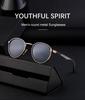 Men's High-End Round Frame Retro Metal Sunglasses - European & American Punk Style, Full-Rim Sun Protection Glasses