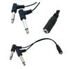 TRS Stereo 3.5mm Female Jack To Dual 6.35mm Male Plug Mono TS Right Angle Audio Adapter Y Splitter Cable Mixer Cable