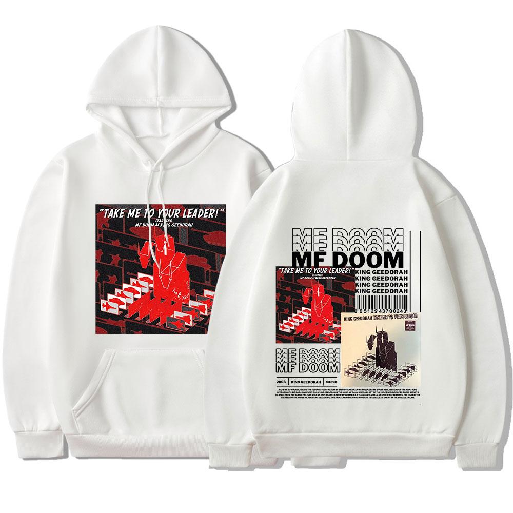 Толстовка с капюшоном Rapper Mf Doom King Geedorah Madlib Madvillain, модная унисекс в стиле хип-хоп, винтажная толстовка большого размера, повседневные толстовки в готическом стиле
