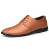 Fashion Genuine Leather Men's Business Casual Shoes Lace Up Walking Shoes Male Comfortable Office Footwear All-match Male Oxfords Flats