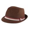 Мужская женская соломенная шляпа Fedora в панамском стиле, летняя шляпа 56-58 см