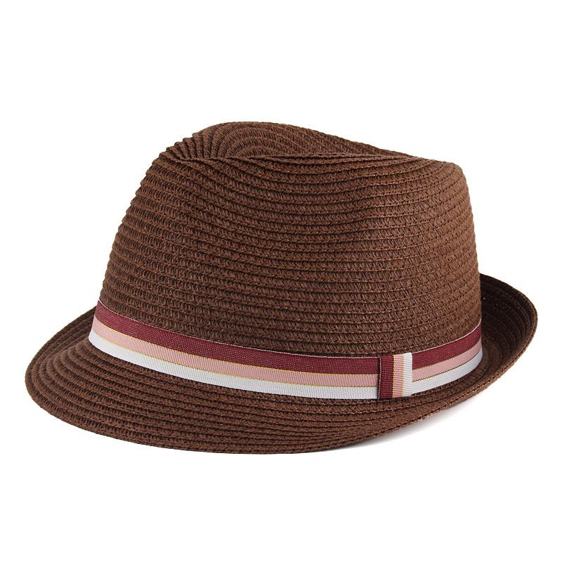 Мужская женская соломенная шляпа Fedora в панамском стиле, летняя шляпа 56-58 см