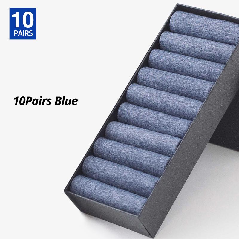 HSS Brand 10Pairs Men Summer Socks High Quality Business Casual Thin Socks Breathable Bamboo Male Cool Socks Very Thin No Box Packing