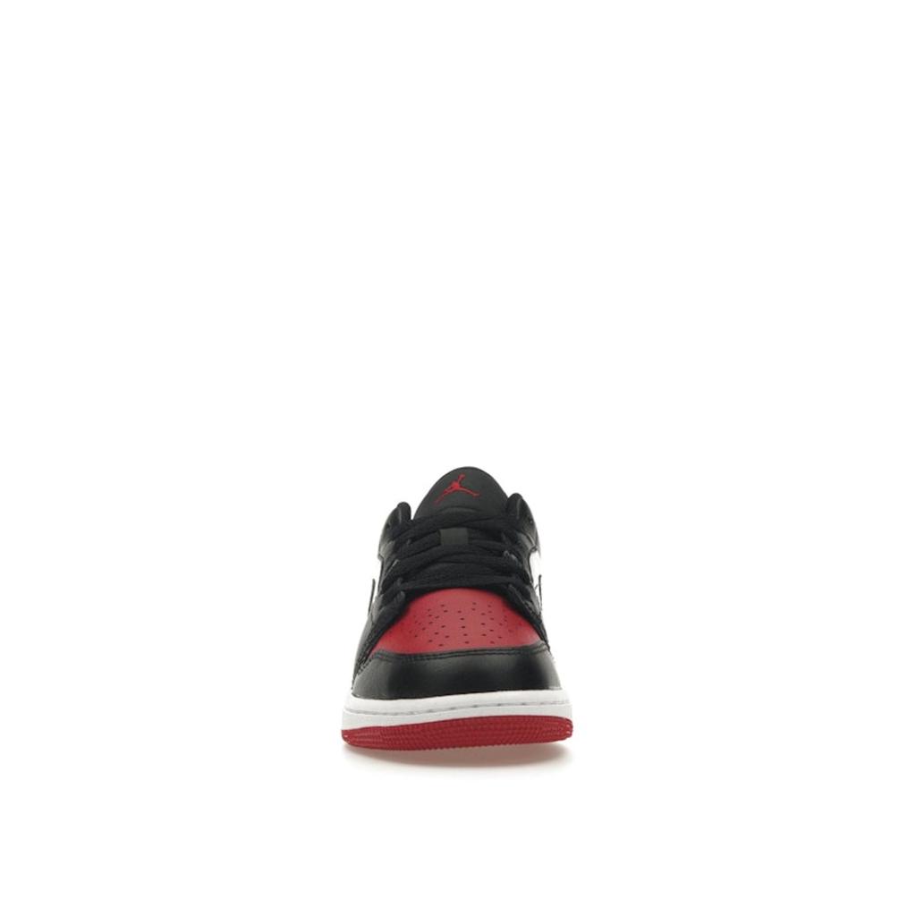 Детские кроссовки Air Jordan 1 Low GS Bred Toe 2.0 White Varsity-Red Black 553560-161