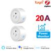 Монитор мощности 20a 16a Tuya Smart Zigbee, розетка для беспроводного управления с таймером энергии, работает с Alexa Google Home