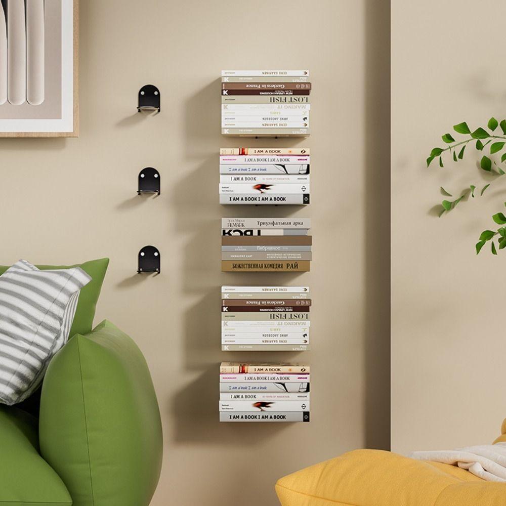 2 PCS Invisible Display Shelf Floating Home Decoration Practical Book Organizer  Indoor