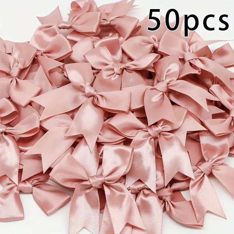 50pcs/bag Ribbon Bows Decoration Handwork DIY Party Decoration Swallowtail Bow Party Decor 85x85mm
