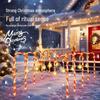 Outdoor Holiday Solar Candy Cane Star Lights for Garden