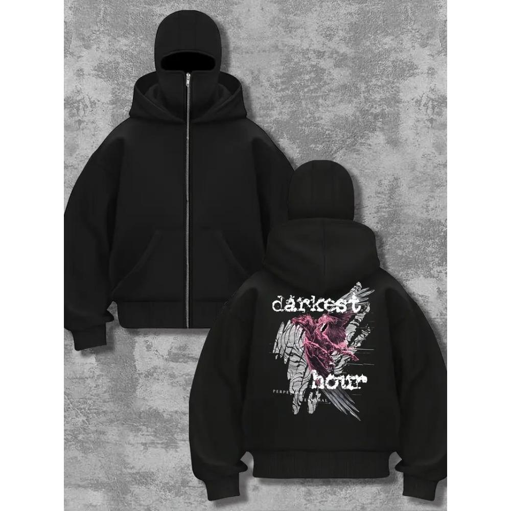 Шанглиан Толстовка с капюшоном на молнии Пальто Унисекс Весна Осень Зима Флис Двойной капюшон Толстовка для мужчин