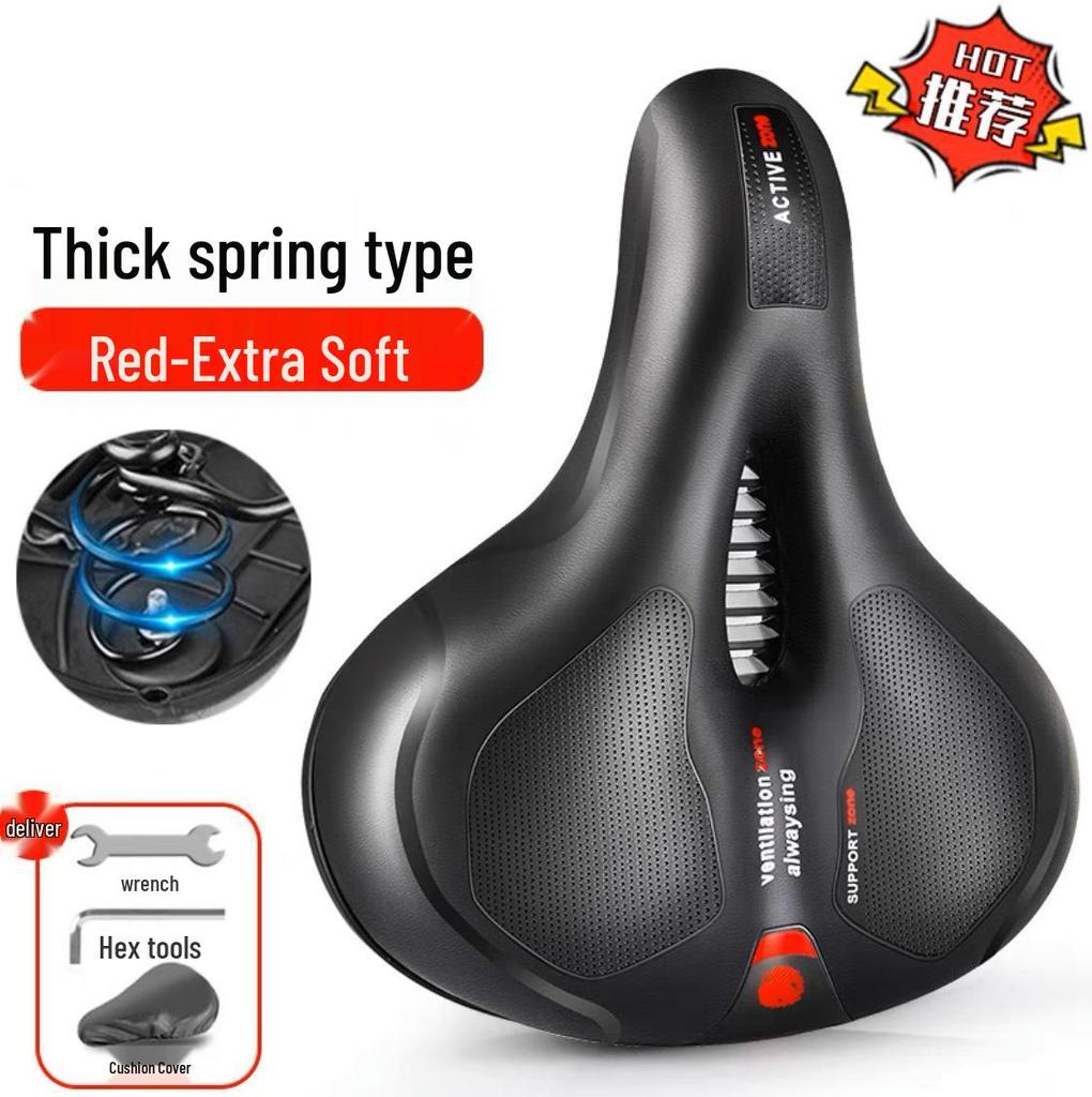 Super Soft Shock-Absorbing Mountain Bike Seat Cushion with Breathable Hollow Design