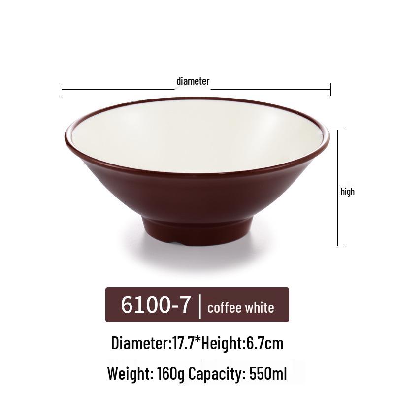 Большая миска для рамена из меламина для лапшичных - Коническая миска для Луосифэнь, Мала Тан, супа и рисовой лапши