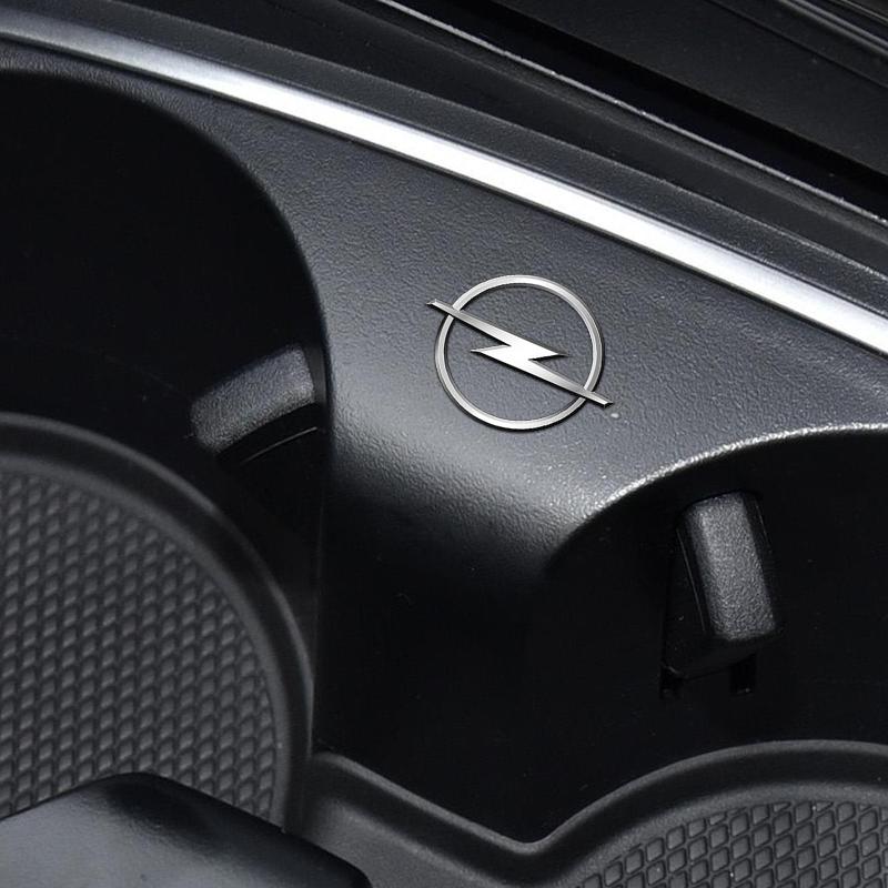 ZBAT5 1/2/5/10pcs Car Steering Wheel Badge Stickers Car Door Handle Label Decal For Opel Astra j Insignia Astra g Corsa Zafira Mokka