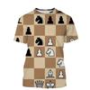 Chess T-shirt 3D Printing Design Fashion O-neck Short Sleeve Multiple Styles Tee Shirts Breathable Soft 2024 Summer y2k Tops