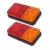 2Pcs Side Light Rear Tail Lights Lamps 10 LED Turn Signal Indicator Stop Indicator Lamp  Lorry Truck