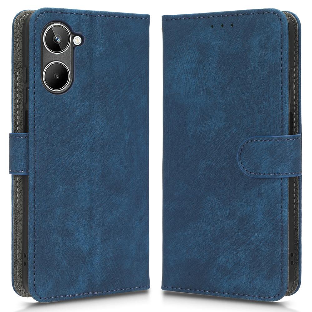 RFID Blocking Anti-scratch Phone Case For Realme 10 4G,Anti-fall Magnetic PU Leather Phone Cover with Wallet Stand