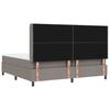 Box Spring Bed with Pillows and Headboard Taupe 200 x 200 cm Fabric