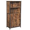 Floor Cabinet, Storage Cabinet, Kitchen Cabinet With 2 Open Compartments, 1 Adjustable Shelf Behind Doors, Multifunctional