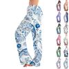 Womens Pajama Pants Sleepwear Casual Drawstring Elastic Waist Pants Comfy Straight Yoga Loose Trousers