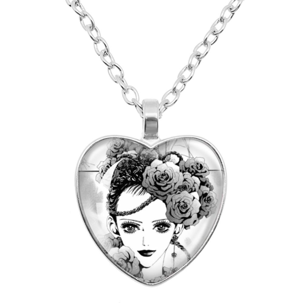 Аниме Ожерелье Paradise Kiss Юкари Хаясака Мивако Сакурада Стеклянное Сердце Форма Подвеска Ожерелье Шарм Украшение Подарок Другу