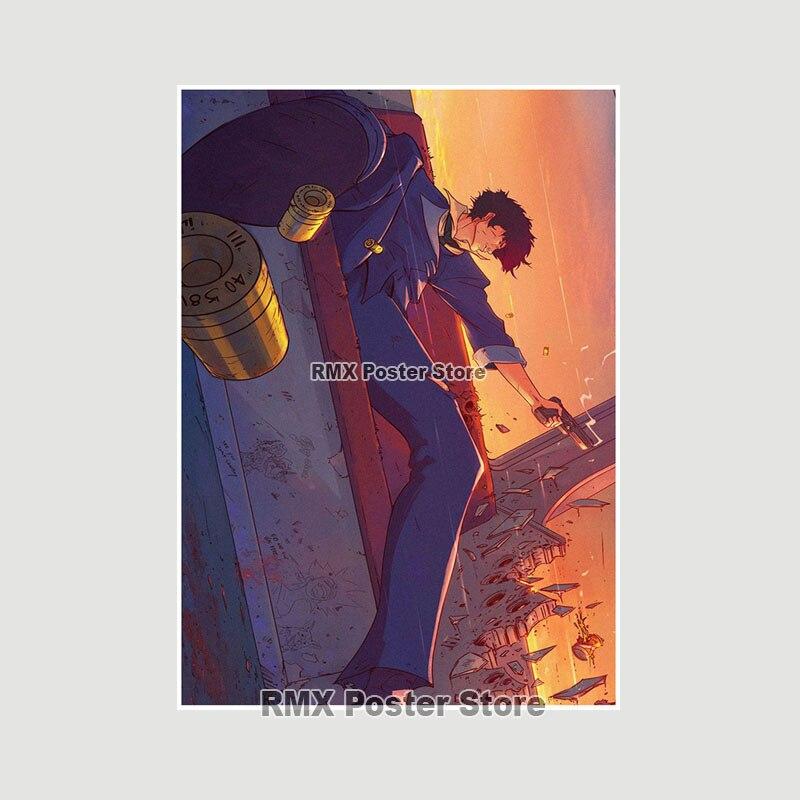 Ковбой Бибоп плакаты белая бумага аниме фигурки принты живопись фотографии гостиная бар украшения домашний декор манга наклейки на стену