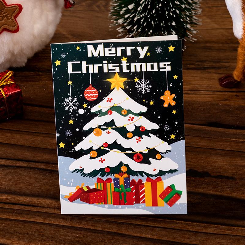 Christmas Greeting Card Envelope Christmas Gift Box Card Business Holiday Thank You Greeting Postcard Ins Wind Thank You Card