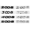 3D ABS серебристый черный логотип 2008 3008 4008 5008 эмблема автомобиля значок багажник наклейка для Stikcer аксессуары