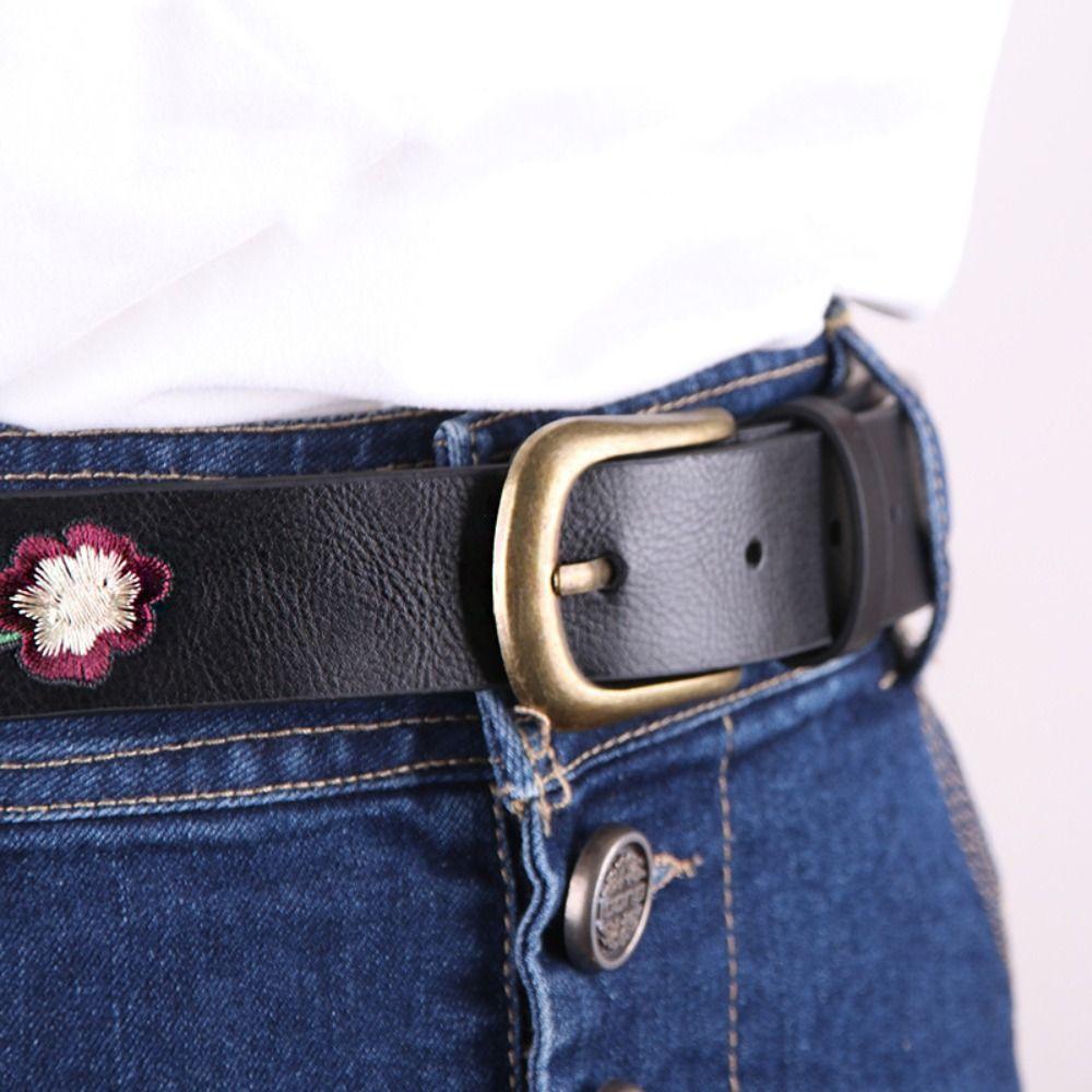 Casual Bohemian Style Waistband Retro Embroidered Floral Belt Waist Accessories