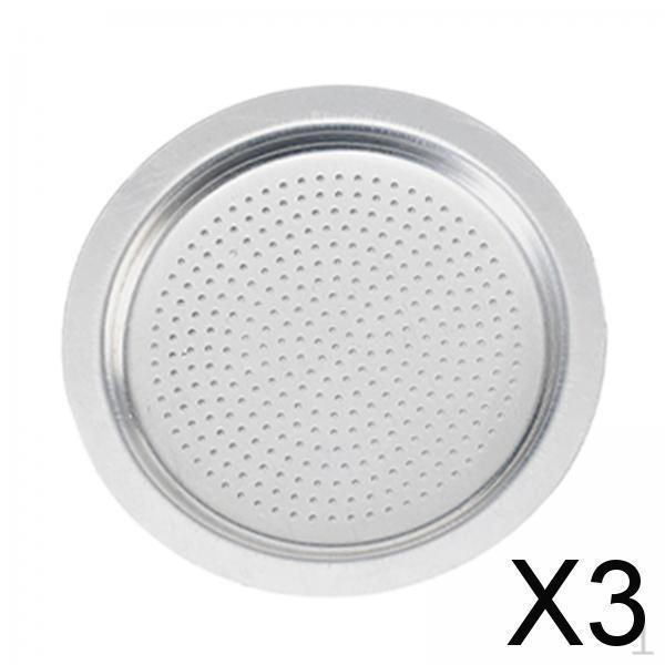 3x Stovetop Espresso Maker Aluminum Pot Funnel Universal Compact Accessories Sieve for