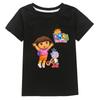 Dora Kids Cothes Cotton Baby Girls Short Sleeve Outerwear Summer Boys Cute T Shirt Children Casutal Tops