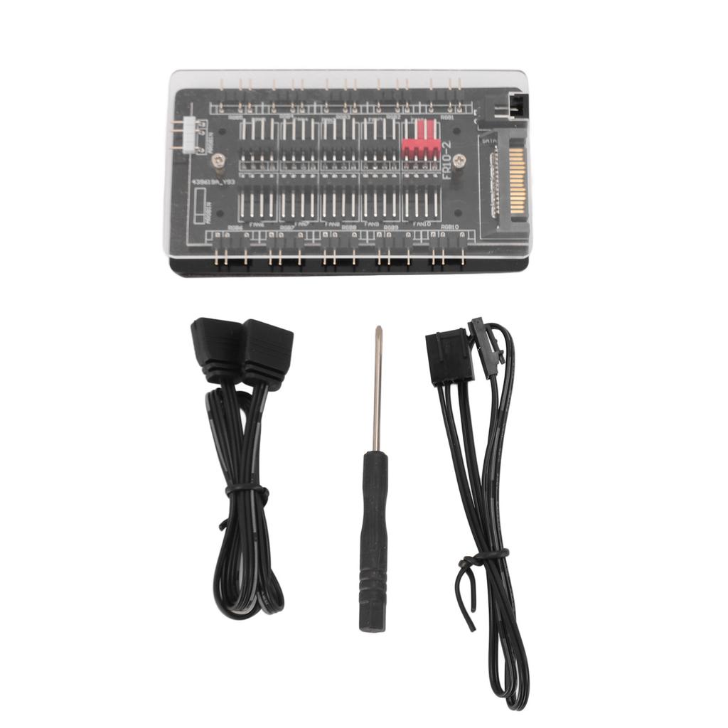 ARGB PWM Fan Hub 2 в 1 PWM ARGB Корпусный вентилятор Hub Интерфейс SATA Блок питания Магнитный 4Pin PWM 3Pin