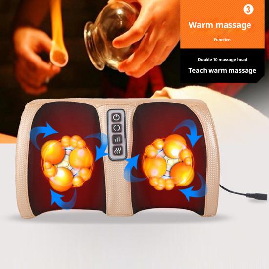 Electric Foot Massager with Heating Function Adjustable Intensity Auto-Off Timer Pain Relief Deep Kneading Foot Massager