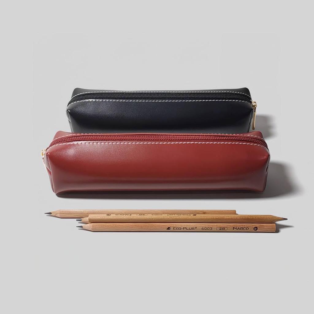 Пенал BLAMONDAY, глянцевая ПУ кожа на молнии, легкий, квадратный дизайн, стильный для работающих взрослых и студентов, ZHBD-047