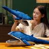 Creative Big Mouth Whale Pillow Plush Toy Doll Big Blue Whale Doll Girl Sleeping Soothing Muppet Doll