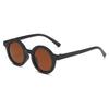 New Children'S Sunglasses Infant'S Retro Solid Color Round Frame Sun Glasses Cute Eyeglass For Kids Travelling Uv400