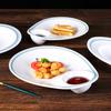 Metamine Tableware Dumpling Plate Creative Imitation Porcelain Specialty Plate with Vinegar Dish Hotel Hotel Cold Dish