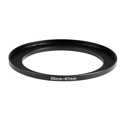55 67Mm camera filter adapter ring metal black